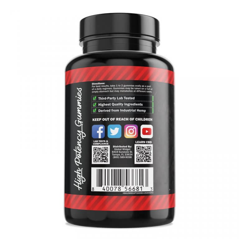 Hemp Bombs High Potency Gummies 100 Ct