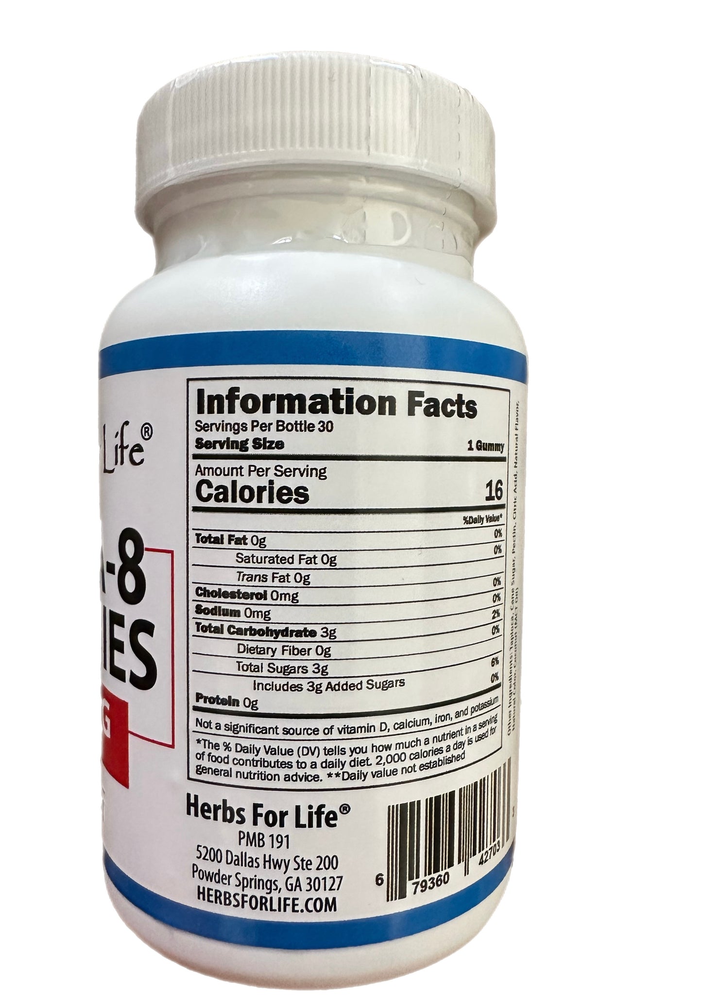 Herbs For Life Delta 8 Gummies 30 count