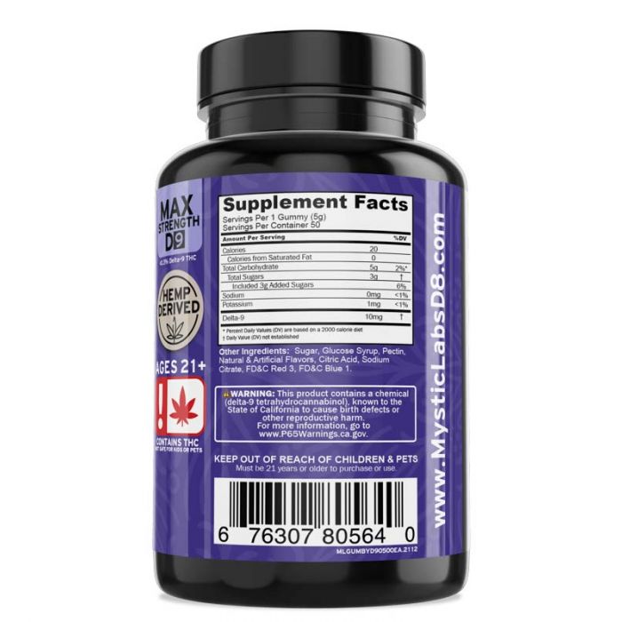 Mystic Labs Delta 9 50ct Gummies